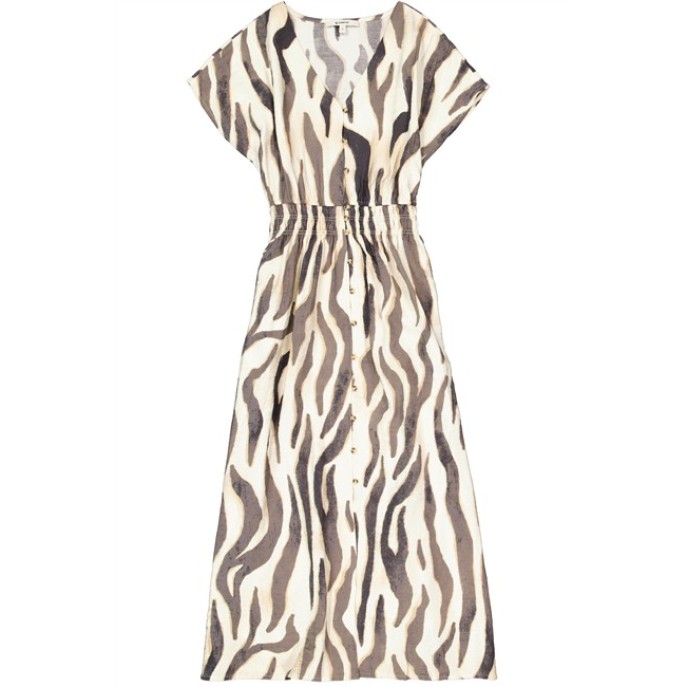 Garcia Jurk Tijger print Q260080 Turtledove 2 Bruin Garcia Jurk Tijger print Q260080 Turtledove 2 Bruin